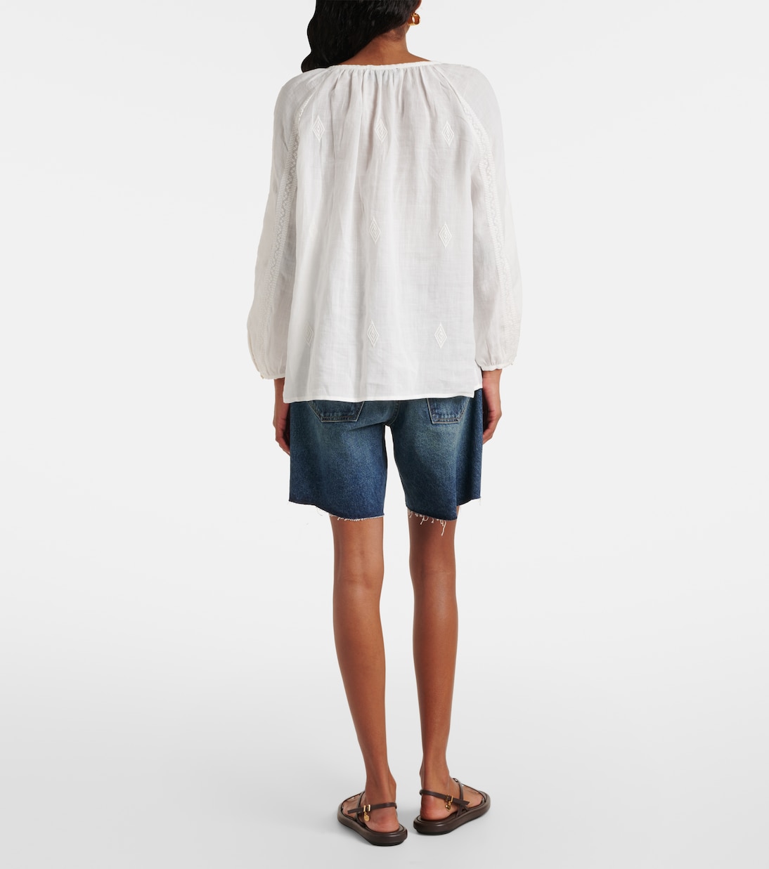 Bestickte Bluse aus Ramie | Nili Lotan