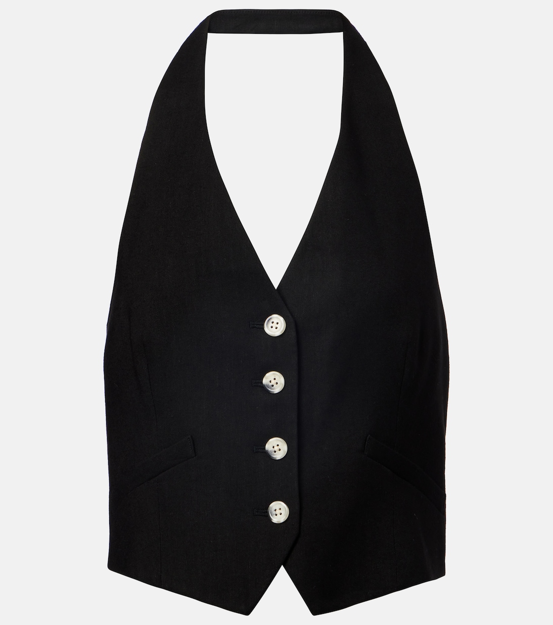 Arabella linen-blend vest | Veronica Beard