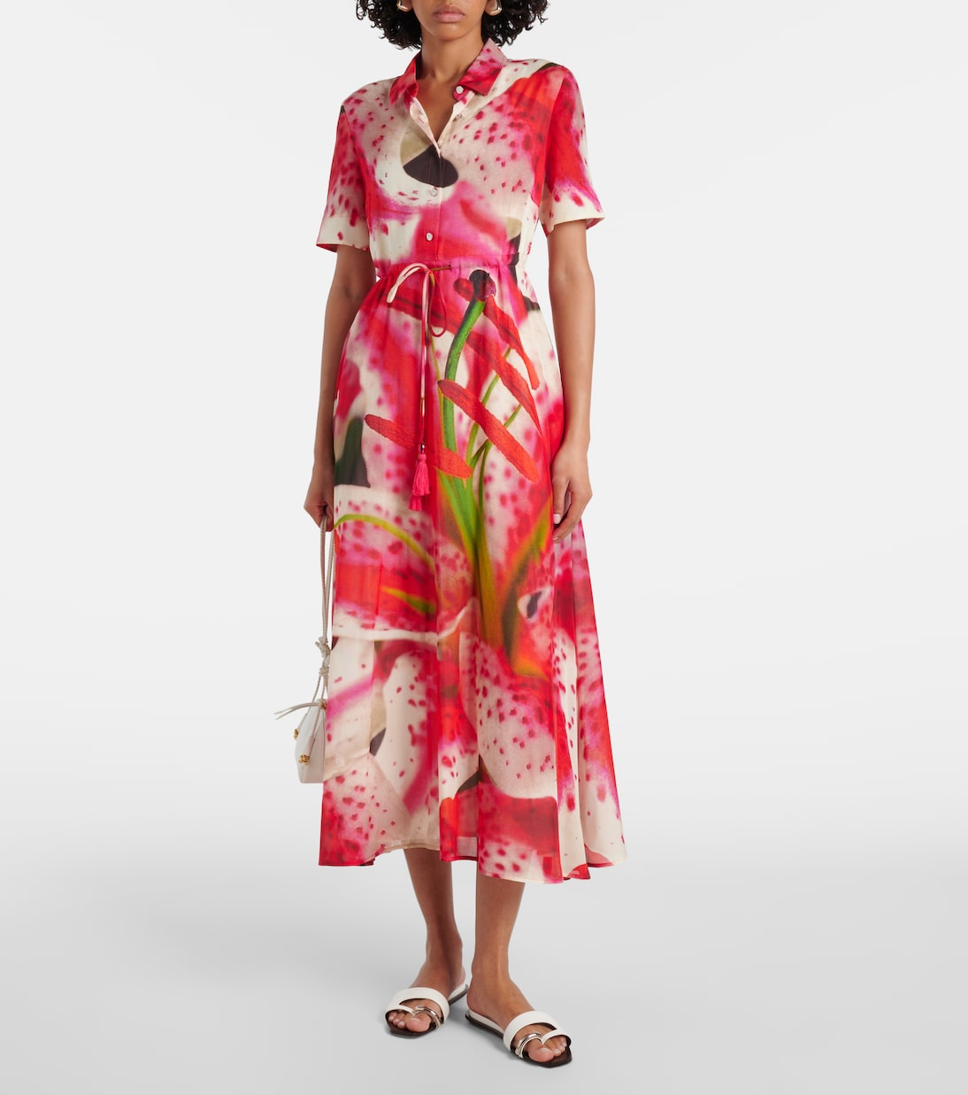 Hemdblusenkleid aus Seide und Baumwolle | Tory Burch