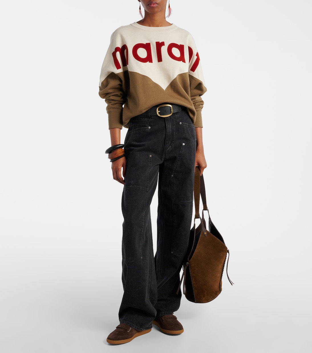 Beth shearling-trimmed suede sneakers | Isabel Marant