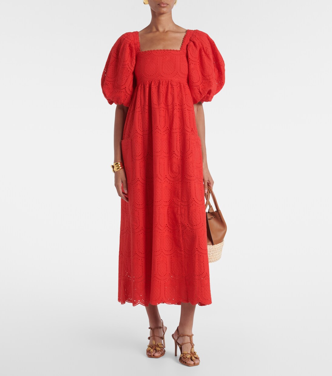 Midikleid Red Pineapple aus Baumwolle | Farm Rio