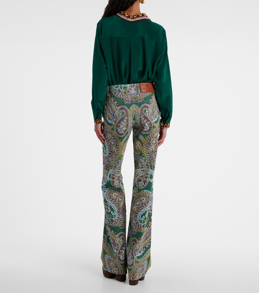 Jeans bootcut de tiro alto con paisley | Etro