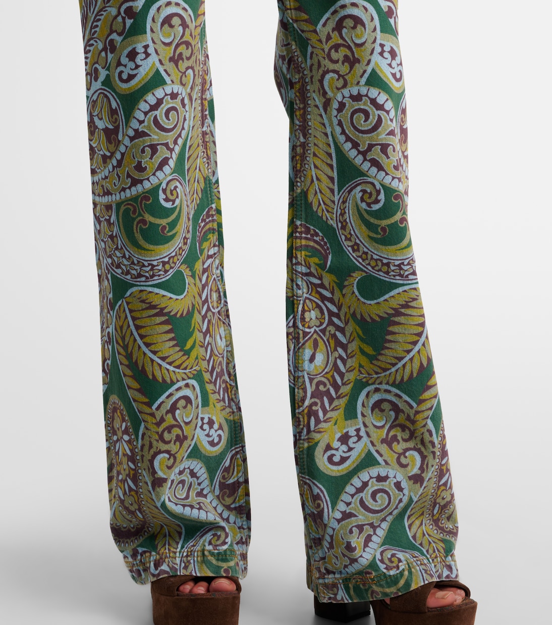 Jeans bootcut de tiro alto con paisley | Etro