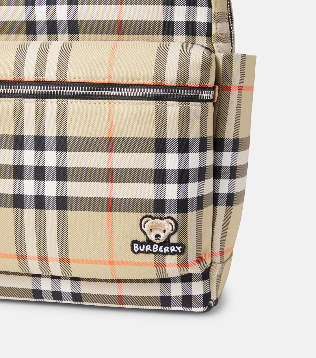 Burberry Check leather-trimmed backpack | Burberry Kids