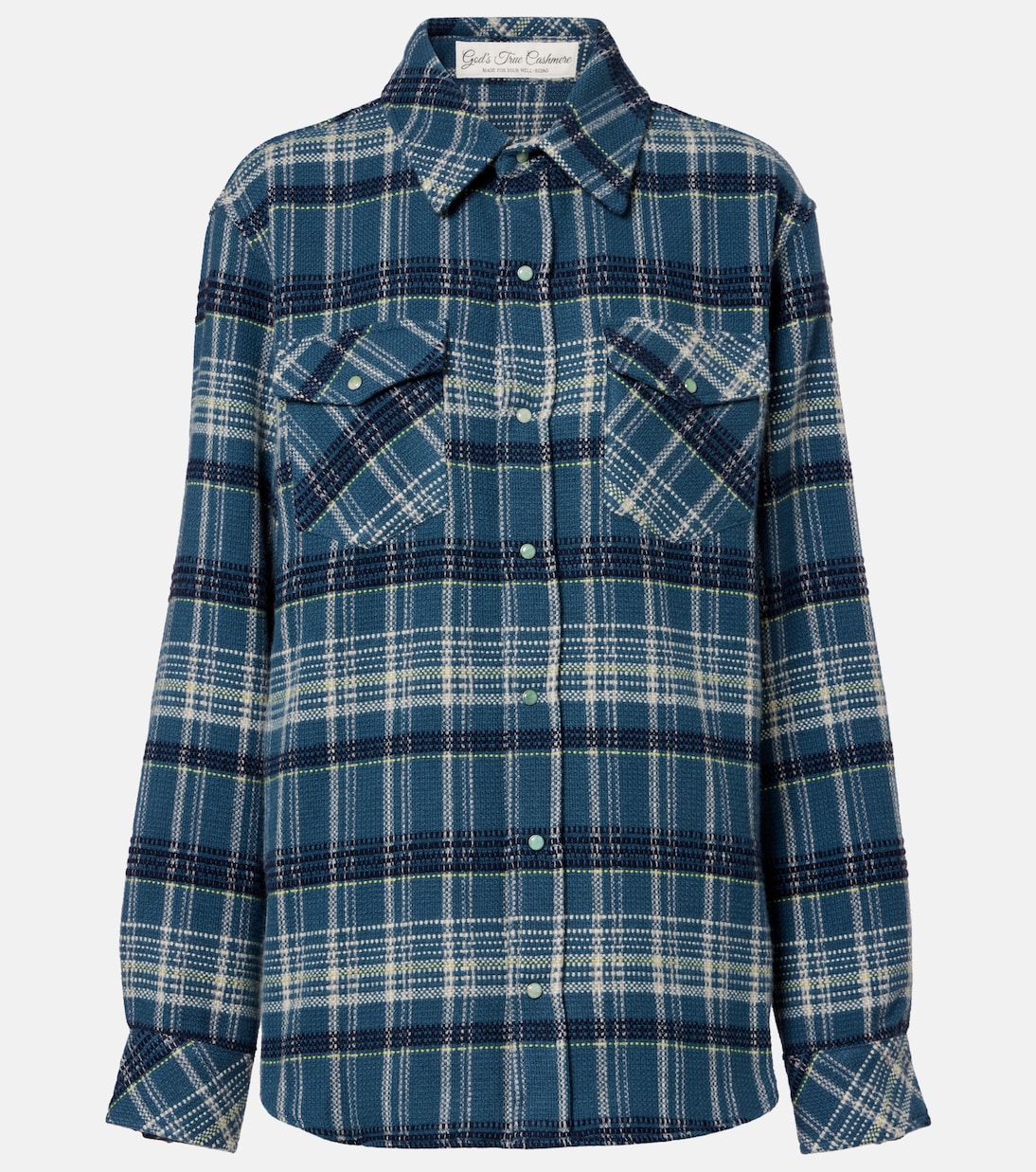 Checked cashmere shirt | God's True Cashmere