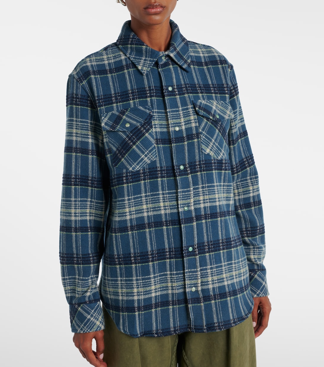 Checked cashmere shirt | God's True Cashmere