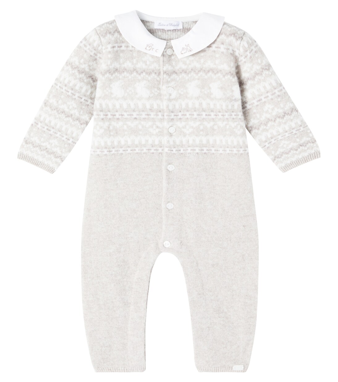 Baby knitted wool and cashmere onesie | Tartine et Chocolat