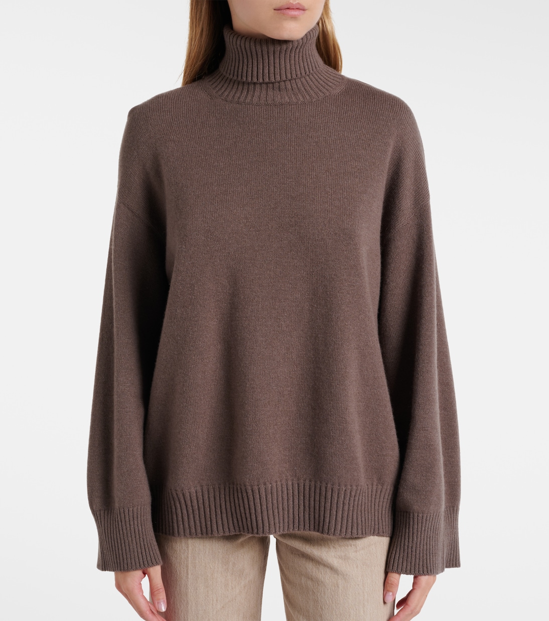 Oversized cashmere turtleneck sweater | Brunello Cucinelli