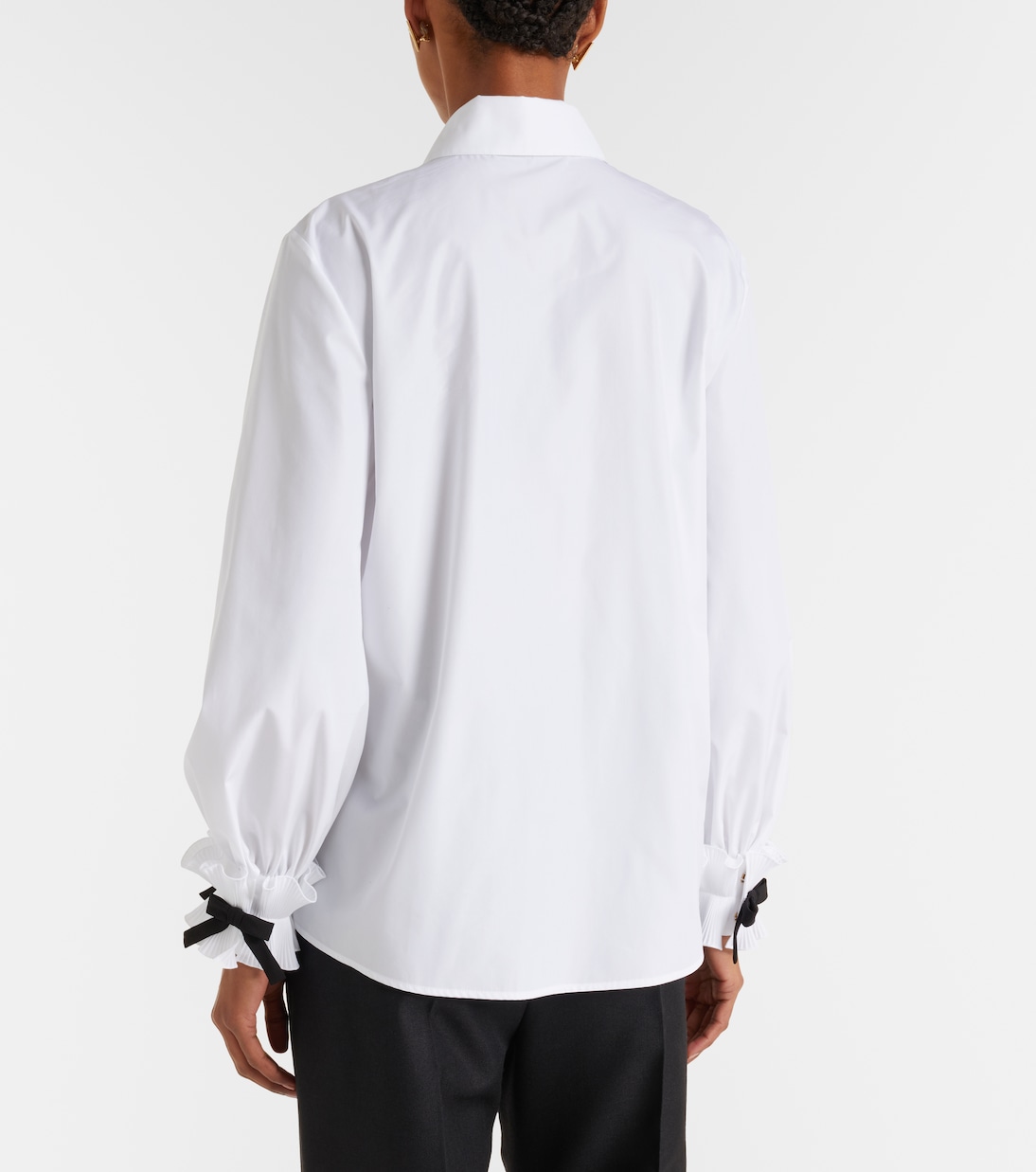 Chemise en popeline de coton à nœuds | Valentino