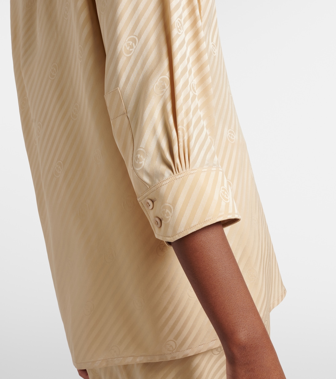 Interlocking G striped silk shirt | Gucci