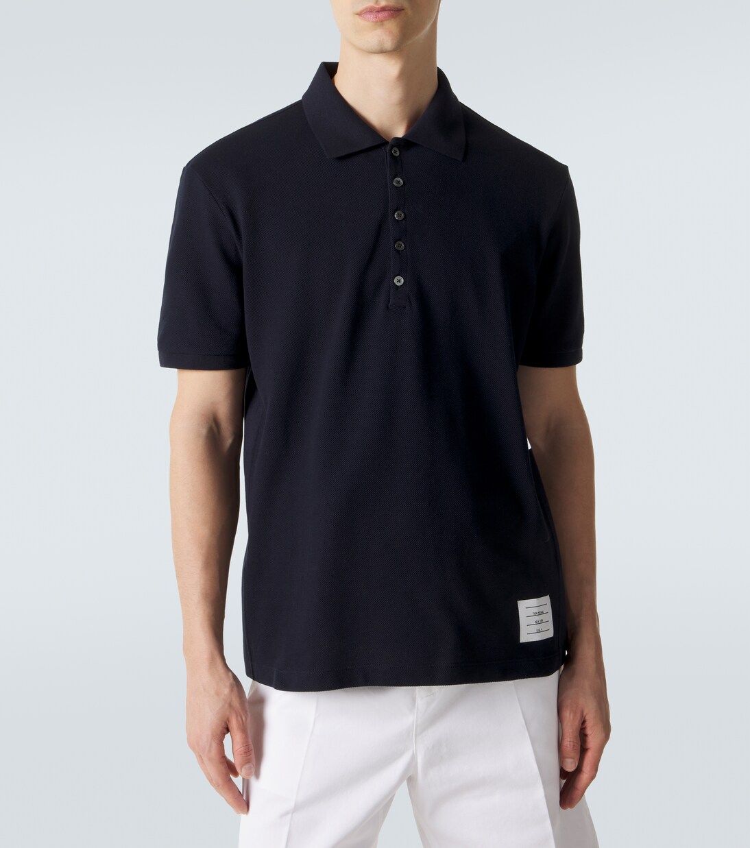 4-Bar cotton piqué polo shirt | Thom Browne