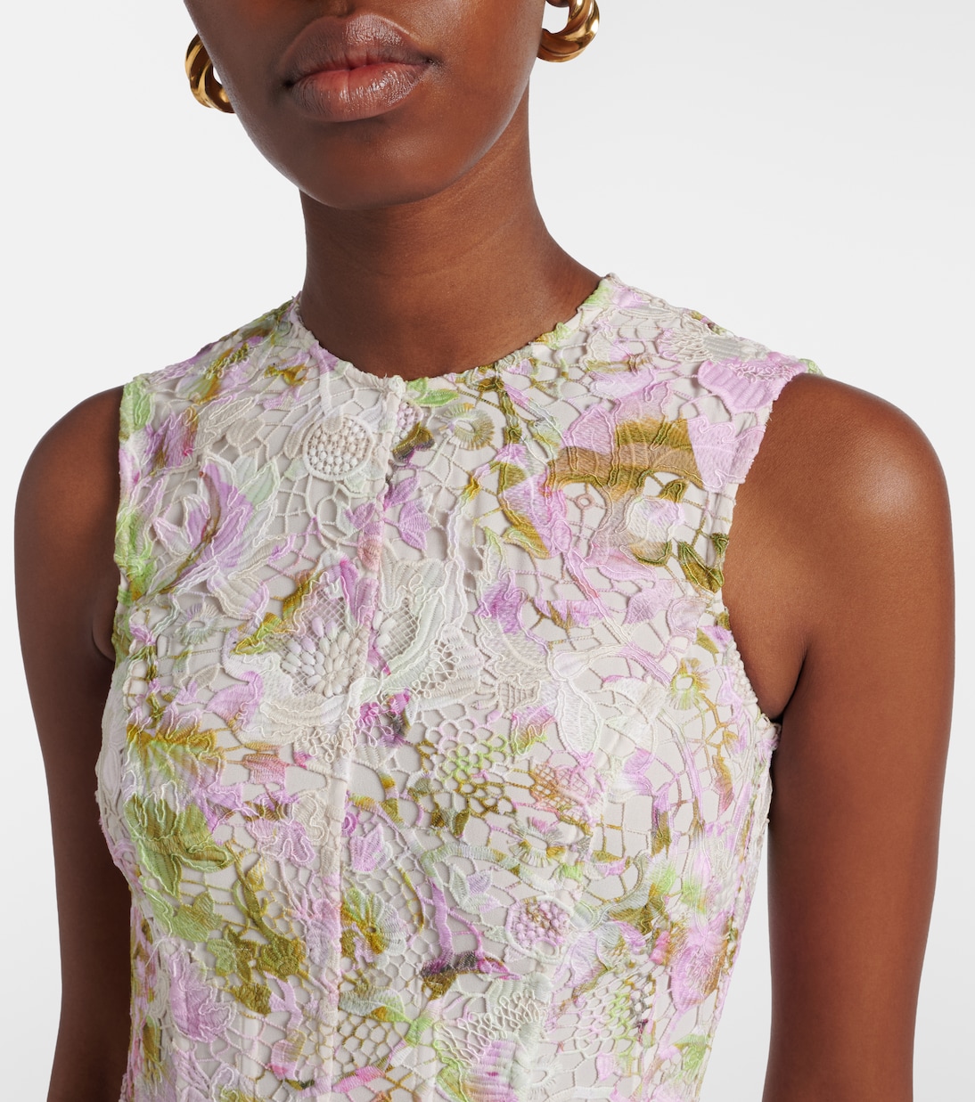 Midikleid aus Guipure-Spitze | Monique Lhuillier