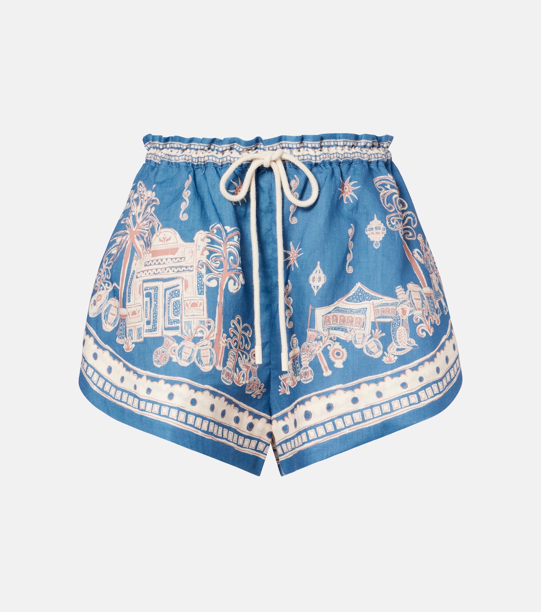 Acacia printed linen Bermuda shorts | Alémais