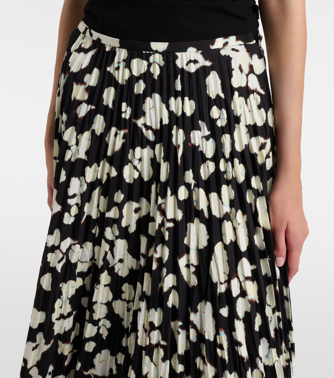 White Label Runa printed twill midi skirt | Proenza Schouler