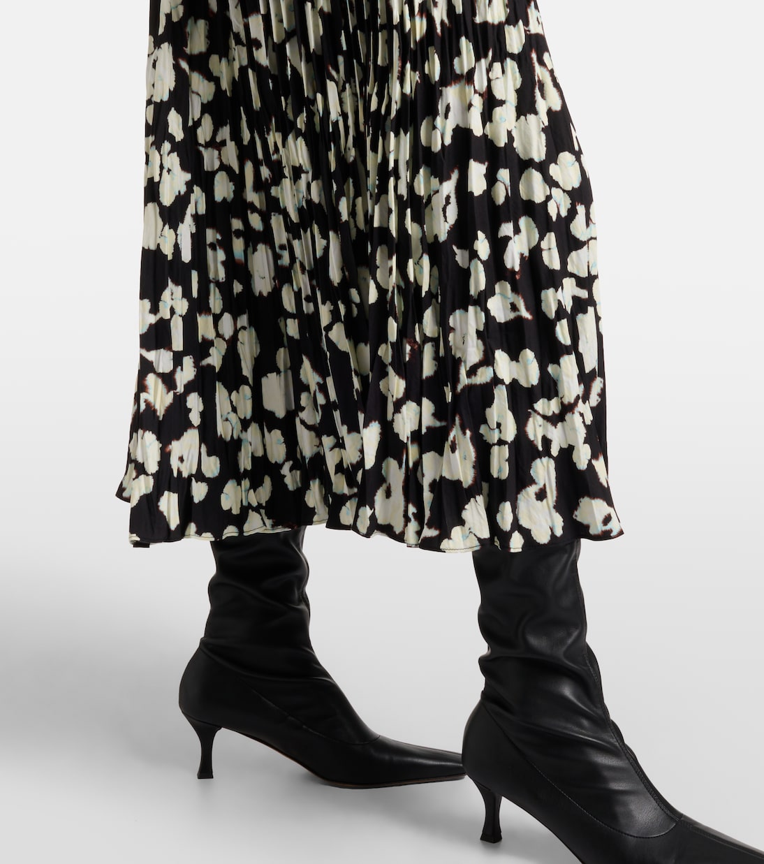 White Label Runa printed twill midi skirt | Proenza Schouler