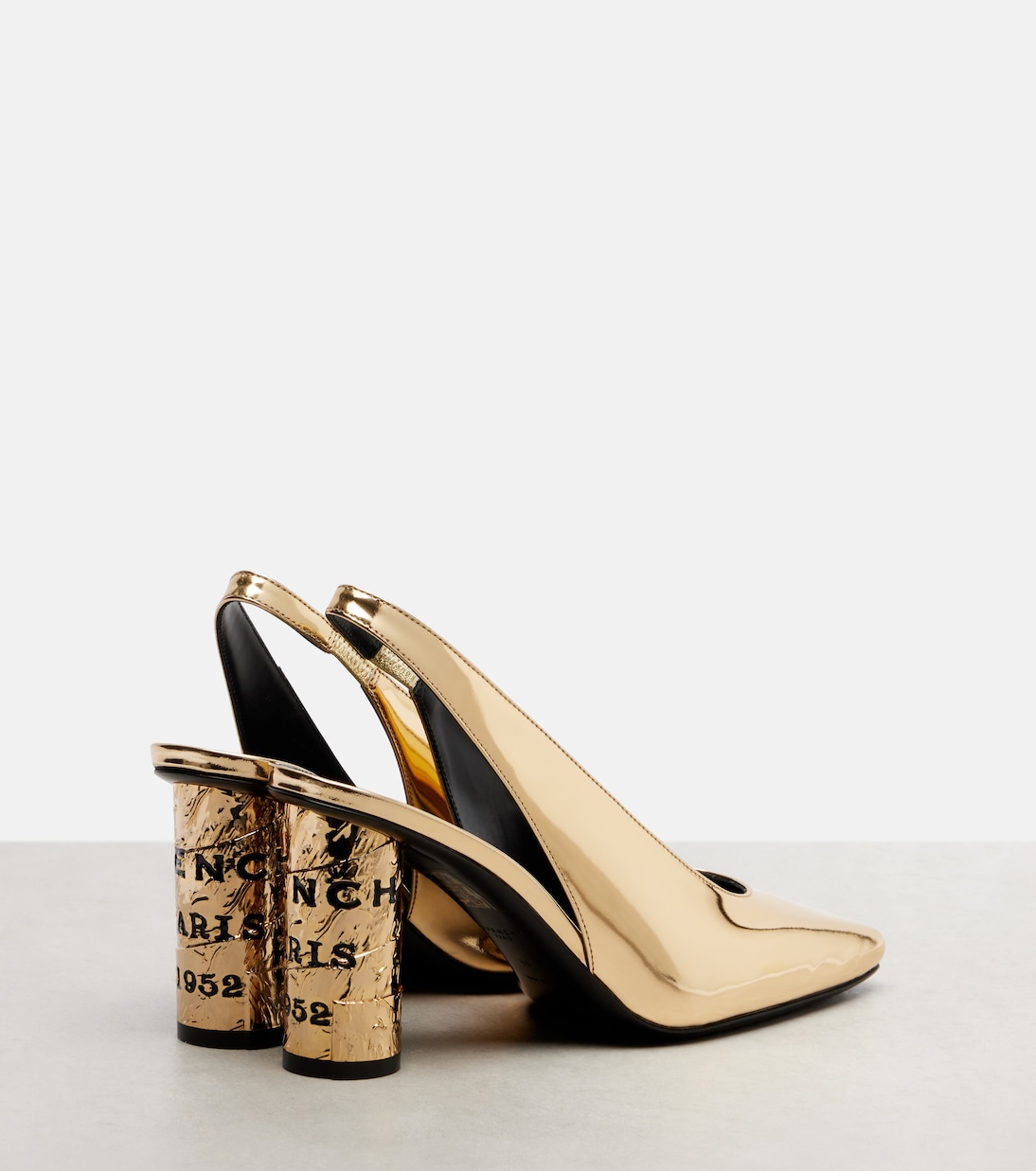 Tape mirrored leather slingback pumps | Givenchy