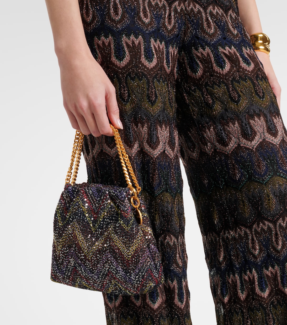 Caperdoni Small embellished pouch | Missoni