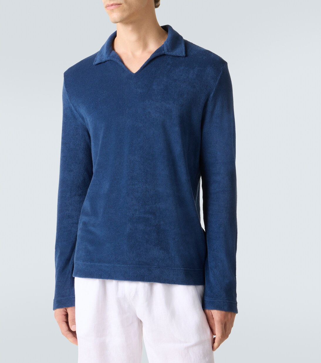 Polopullover aus Baumwollfrottee | Fedeli