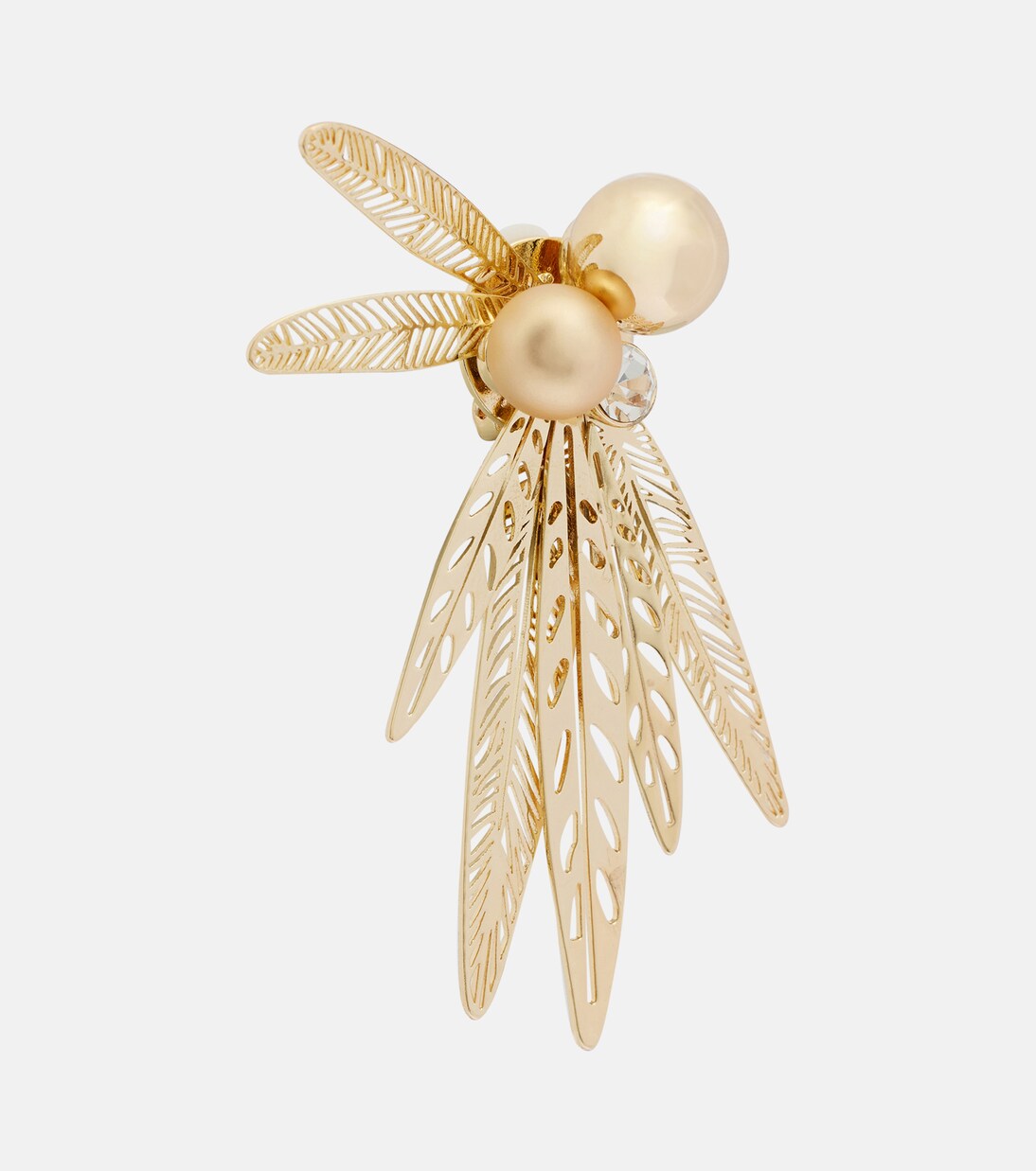 Crystal-embellished clip-on earrings | Carolina Herrera