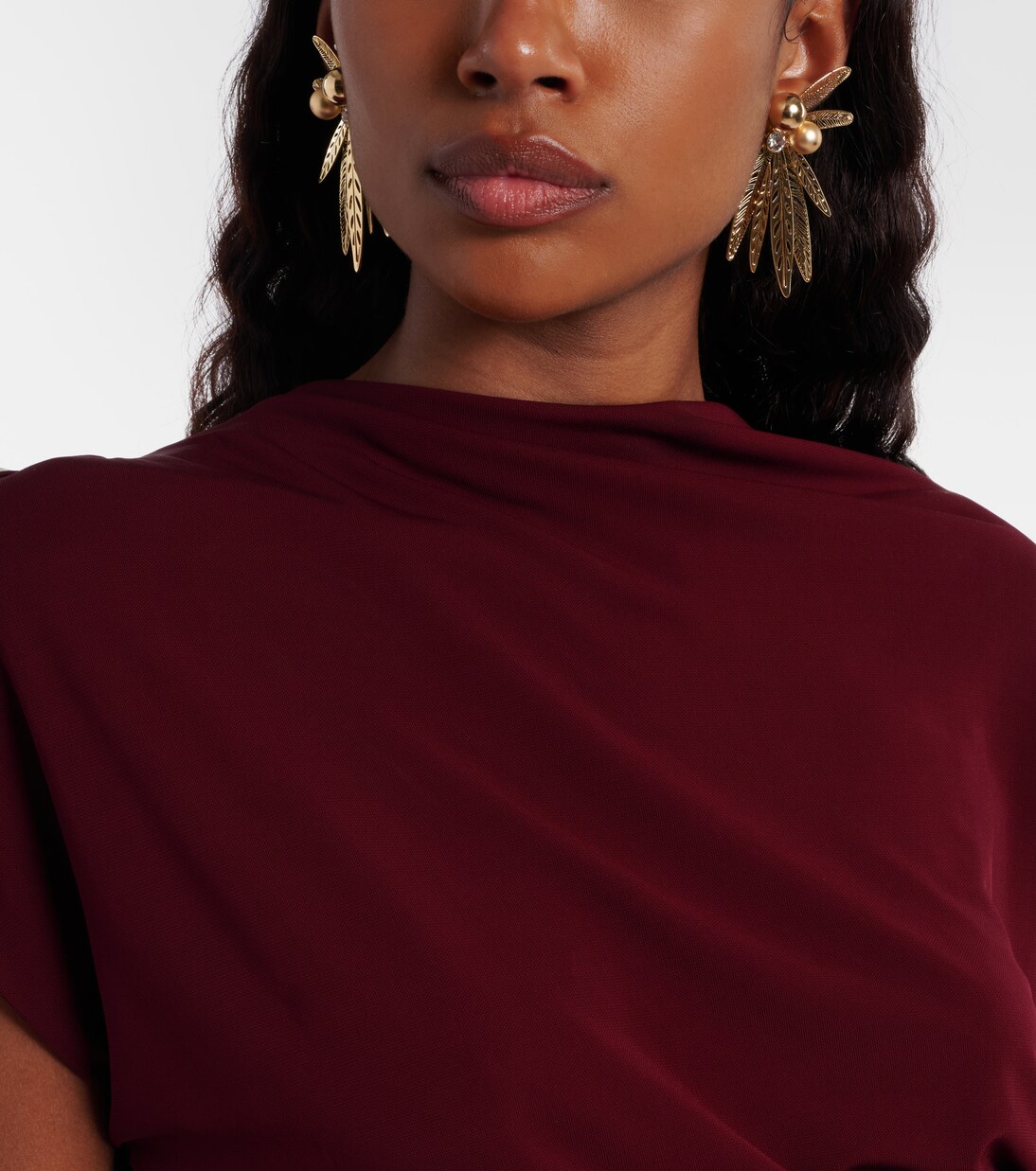 Crystal-embellished clip-on earrings | Carolina Herrera