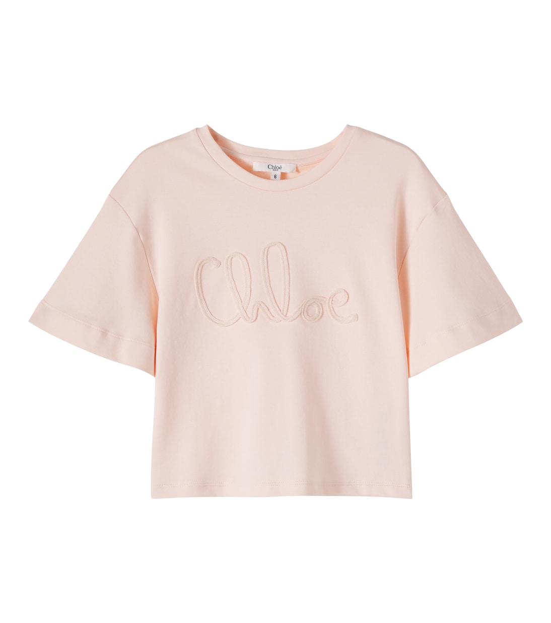 Besticktes T-Shirt aus Baumwoll-Jersey | Chloé Kids