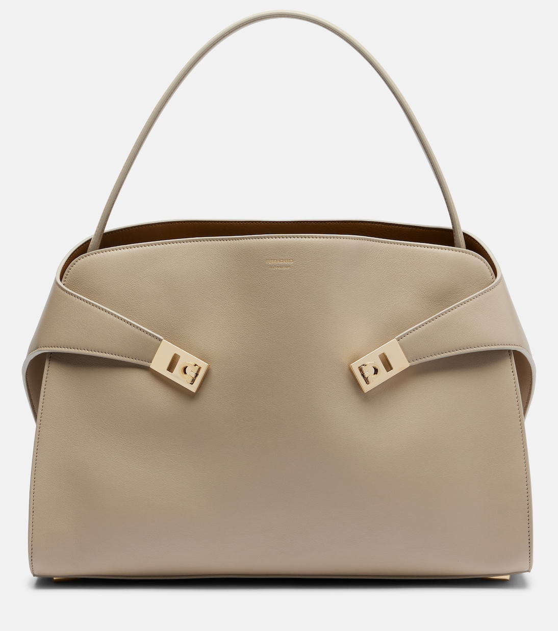 Hug Large leather shoulder bag | Ferragamo