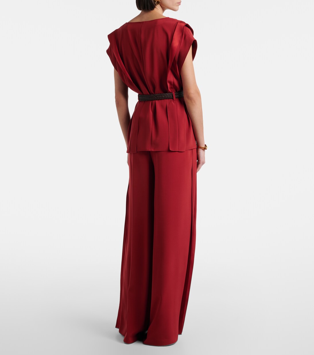 Pantalon ample en crêpe | Max Mara