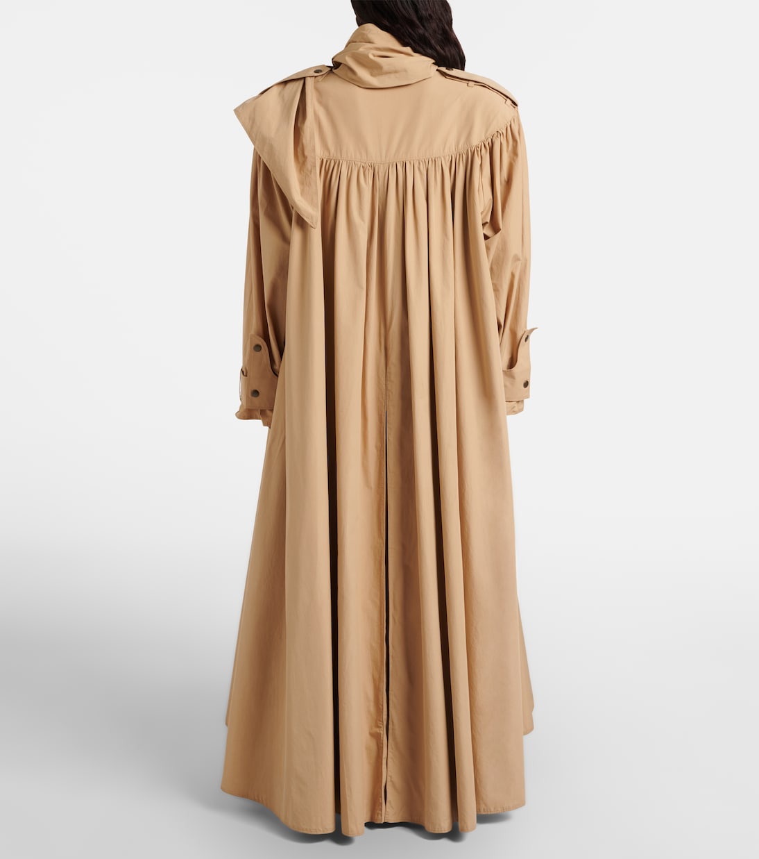 Scarf-detail cotton coat | Chloé