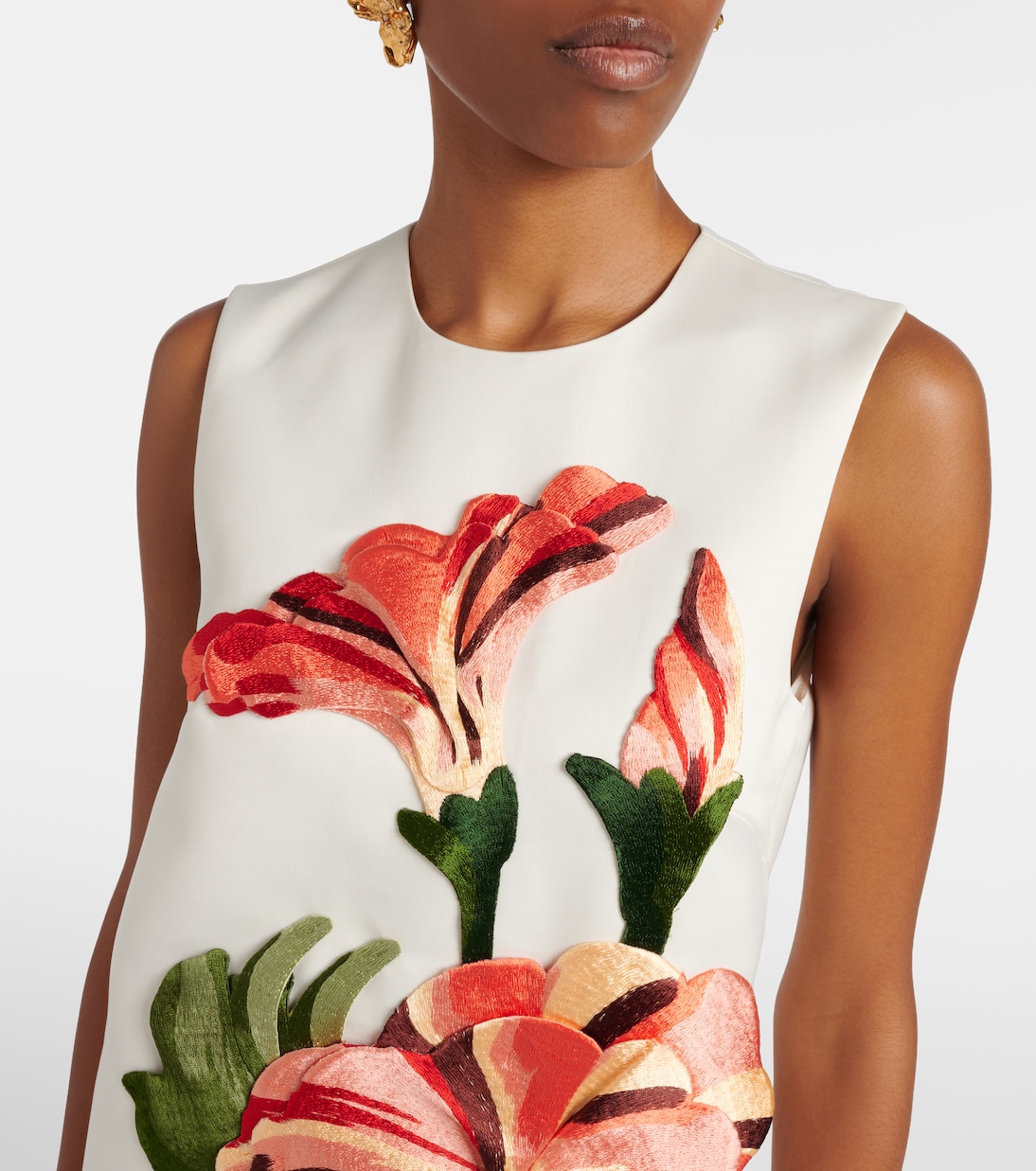 Yvonne floral-appliqué minidress | Leo Lin