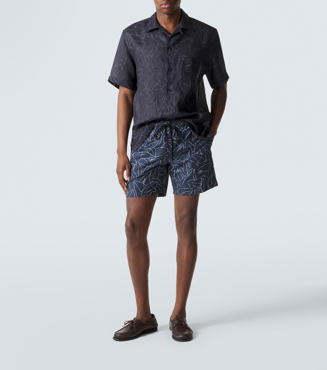 Camicia in lino con stampa | Brioni