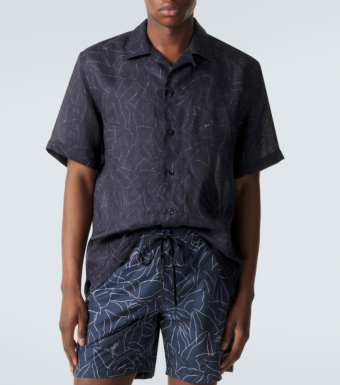 Camicia in lino con stampa | Brioni