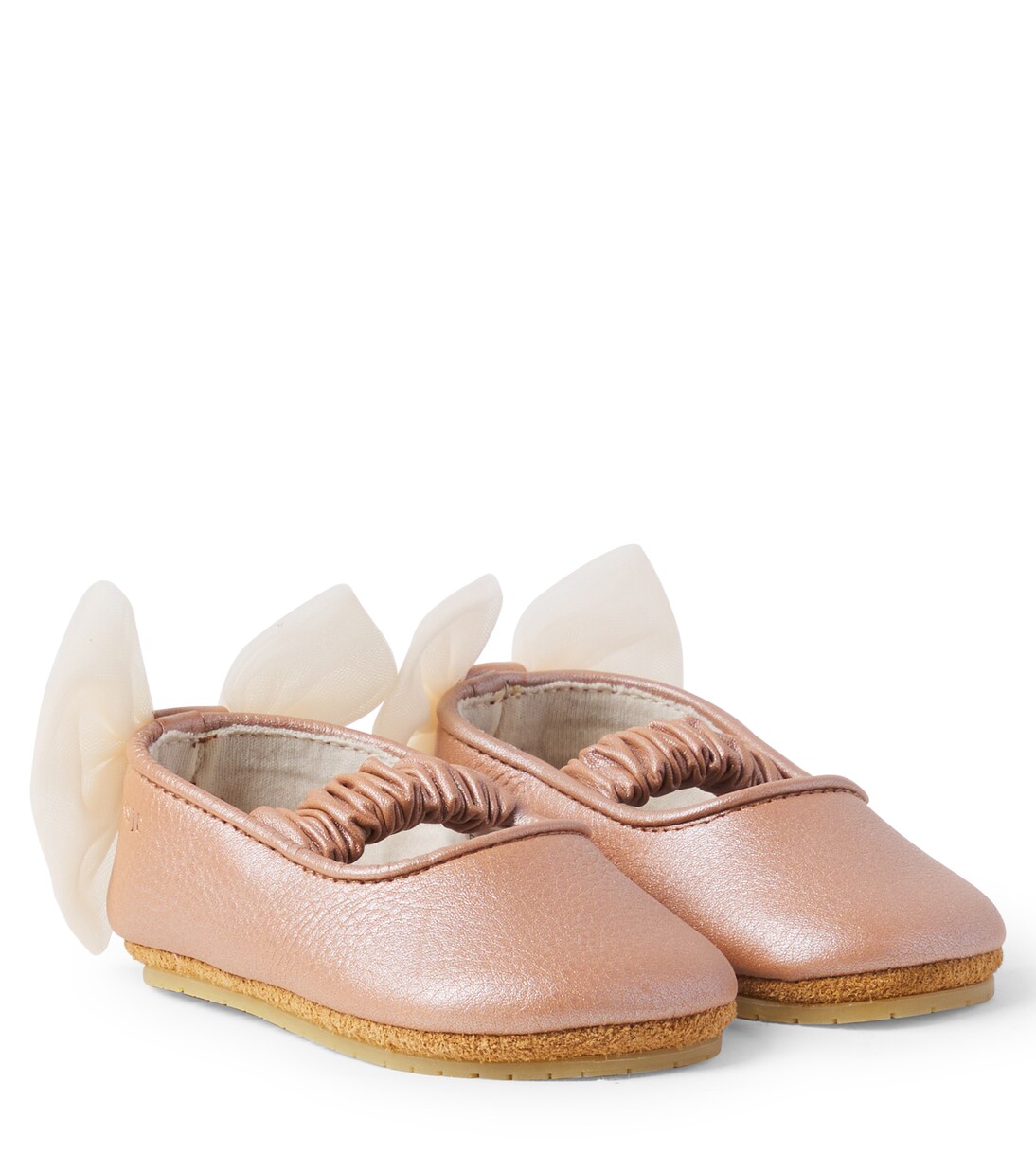 Baby Luyax metallic leather ballet flats | Donsje