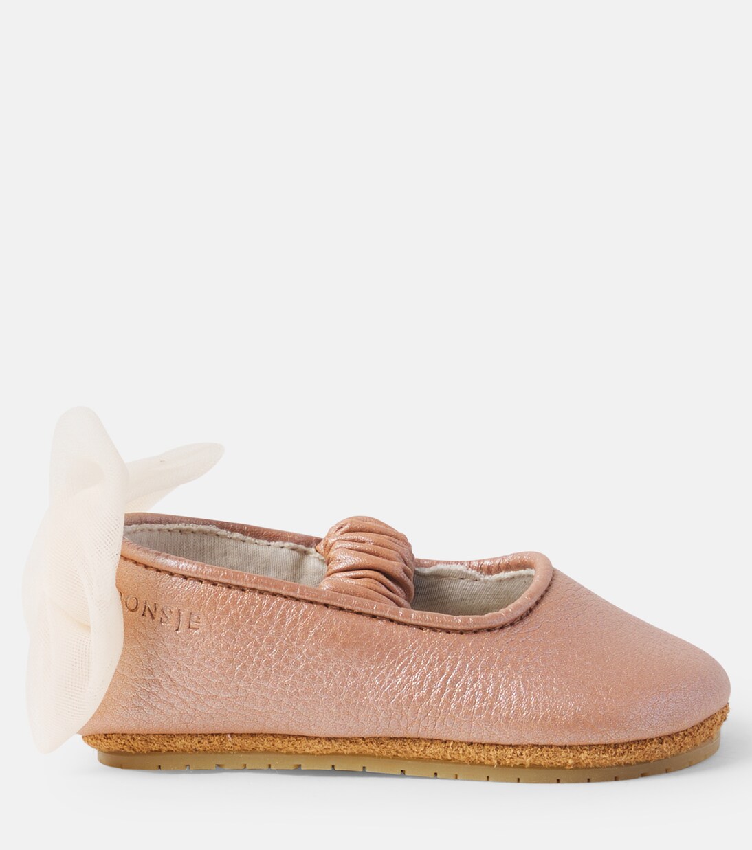 Baby Luyax metallic leather ballet flats | Donsje