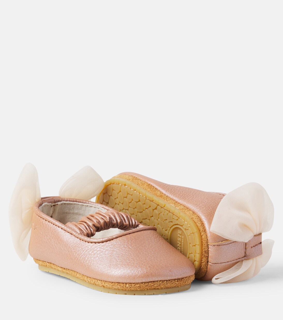 Baby Luyax metallic leather ballet flats | Donsje