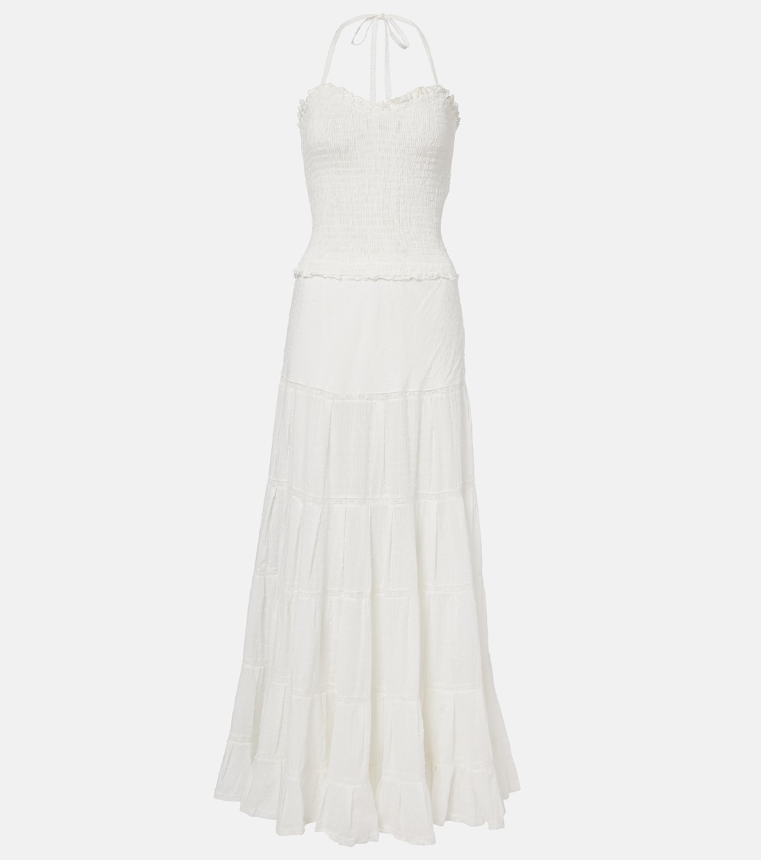 Foe shirred cotton maxi dress | Poupette St Barth