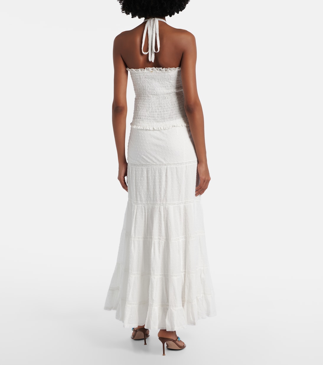 Foe shirred cotton maxi dress | Poupette St Barth