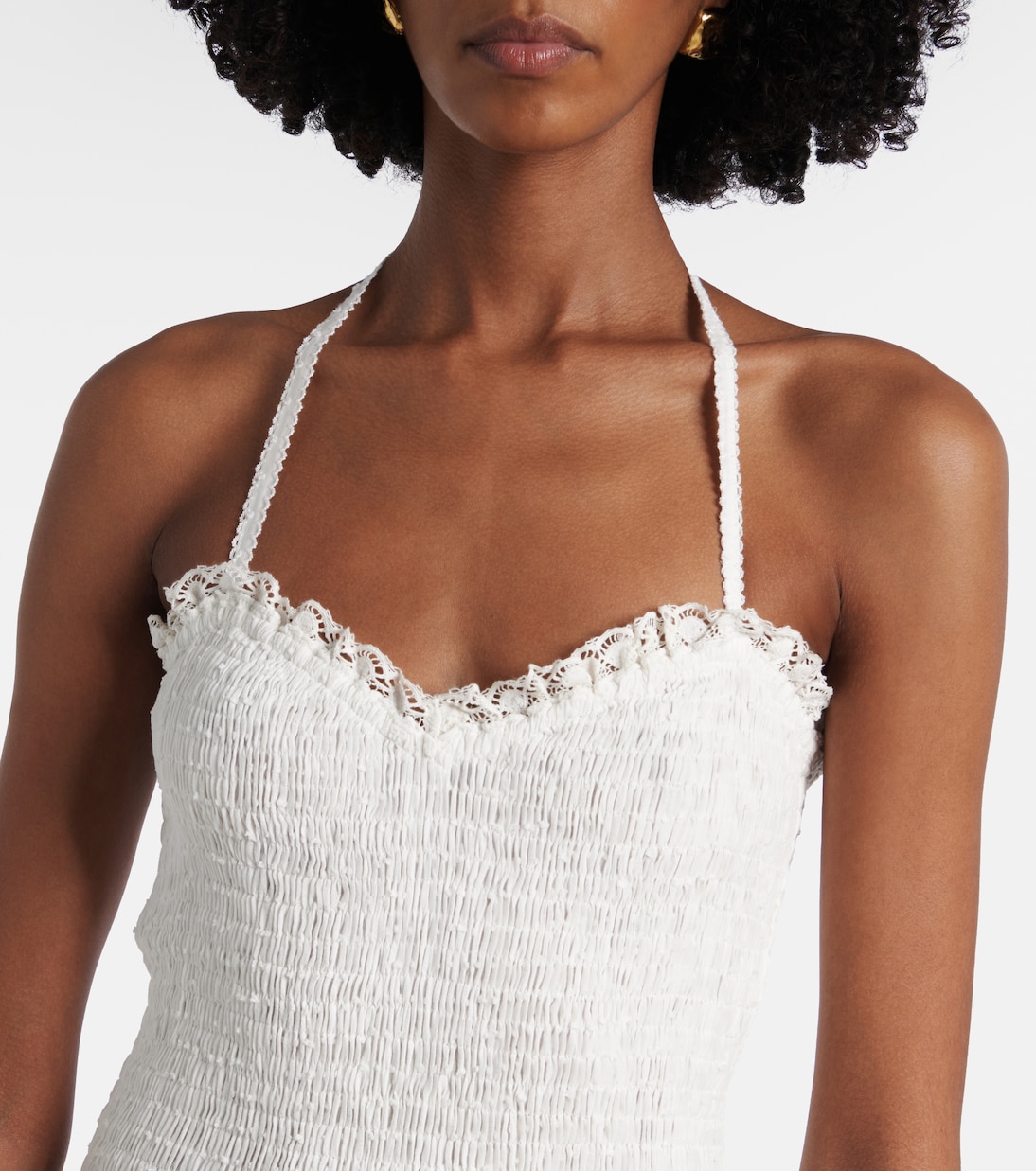 Foe shirred cotton maxi dress | Poupette St Barth