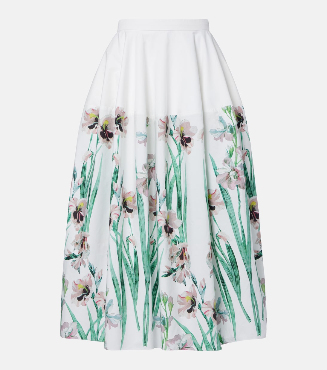 Floral cotton midi skirt | Erdem