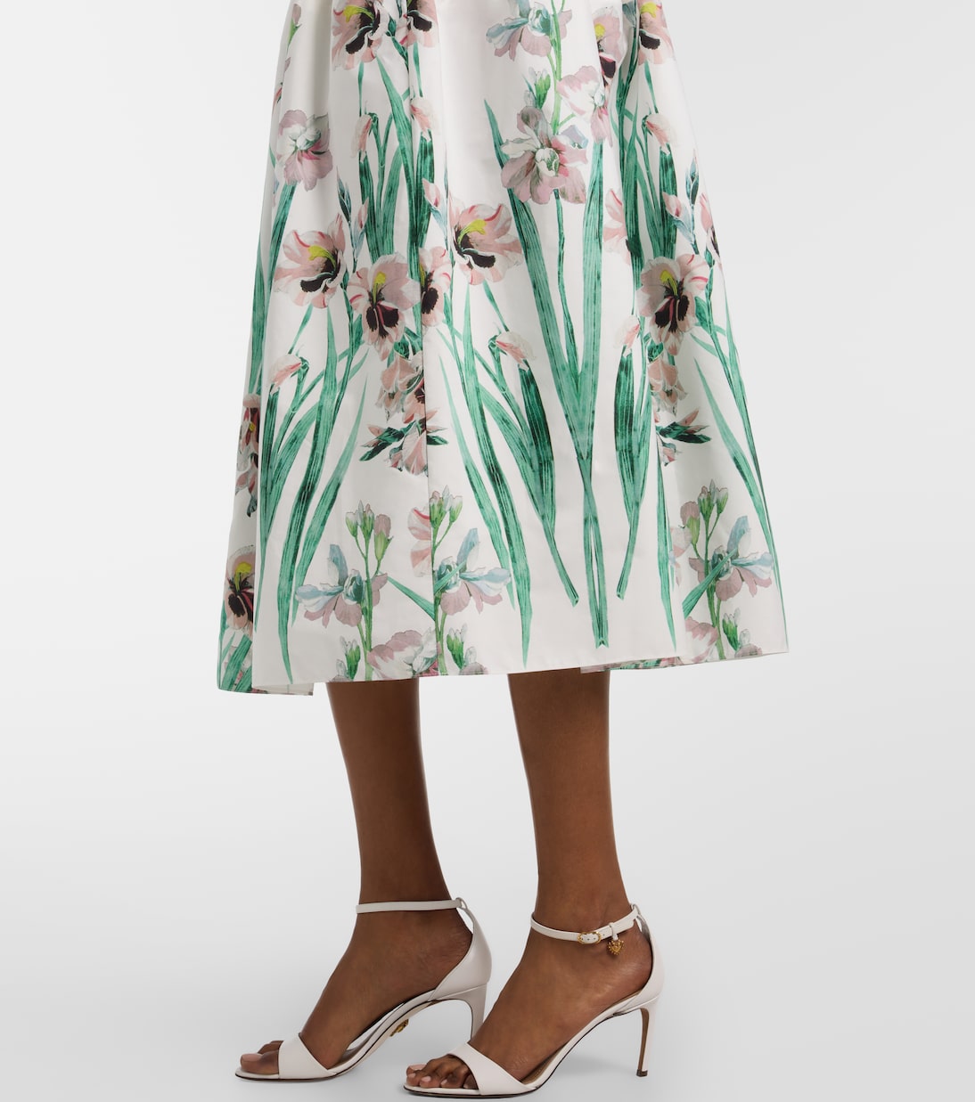 Floral cotton midi skirt | Erdem