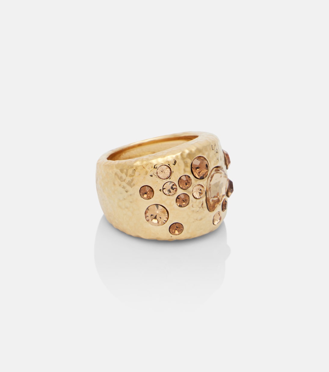 Scramble embellished gold-plated ring | Oscar de la Renta