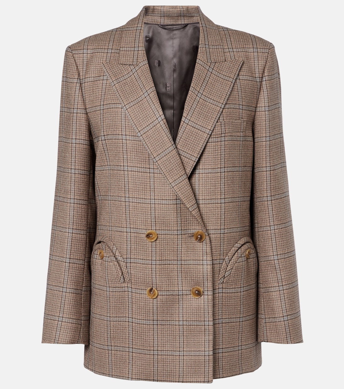 Everynight checked double-breasted wool blazer | Blazé Milano