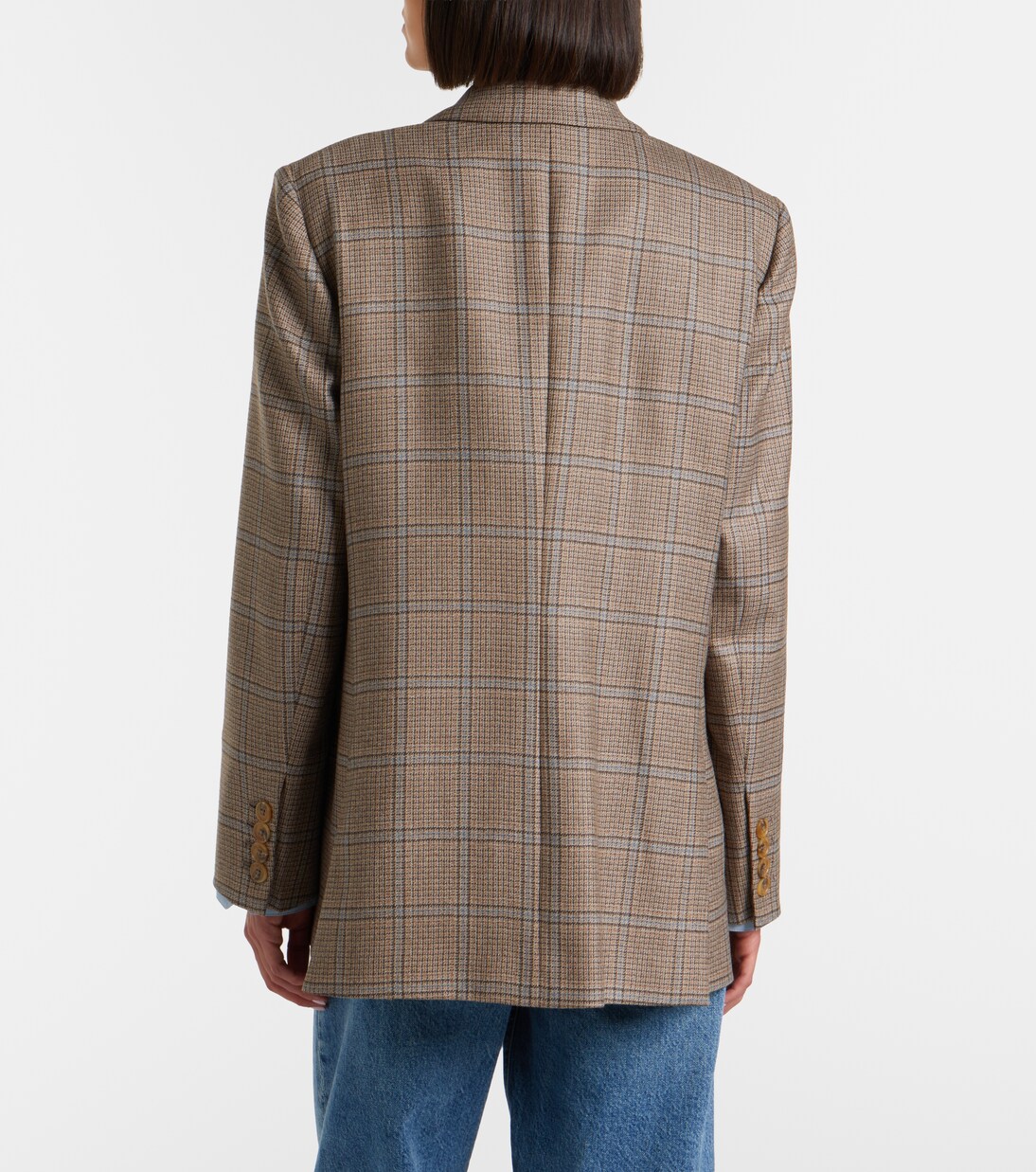 Everynight checked double-breasted wool blazer | Blazé Milano