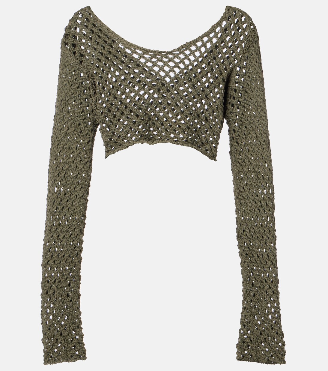 Magen crochet cotton-blend crop top | Bananhot