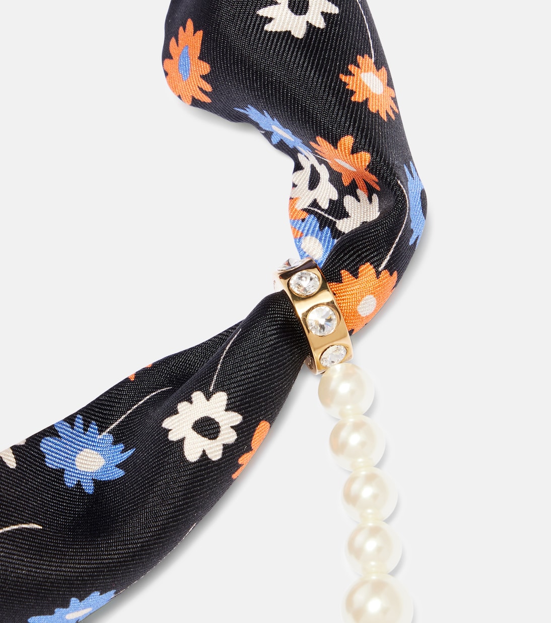 Collar con pañuelo adornado | Miu Miu