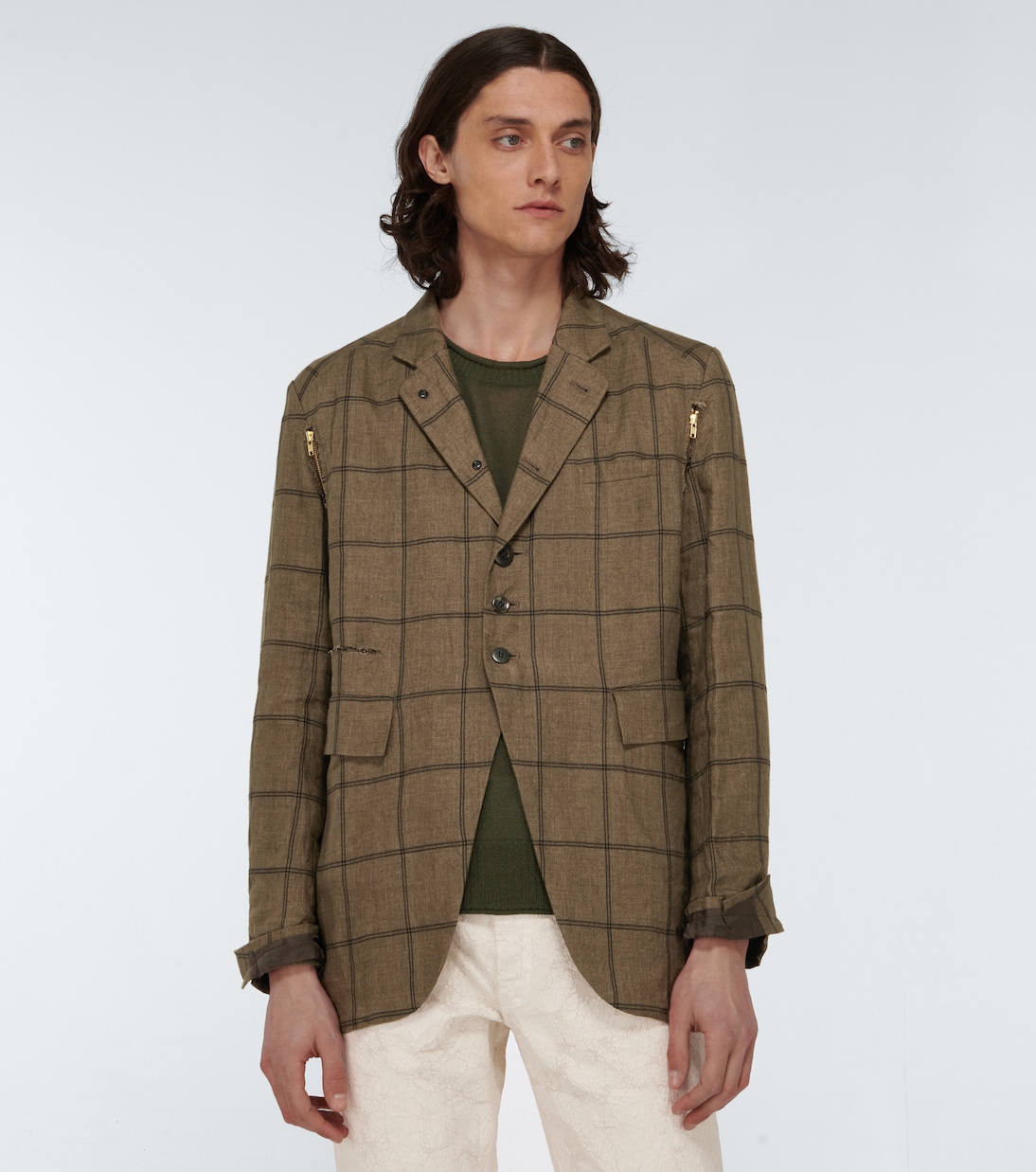 Blazer en lin à carreaux | Undercover