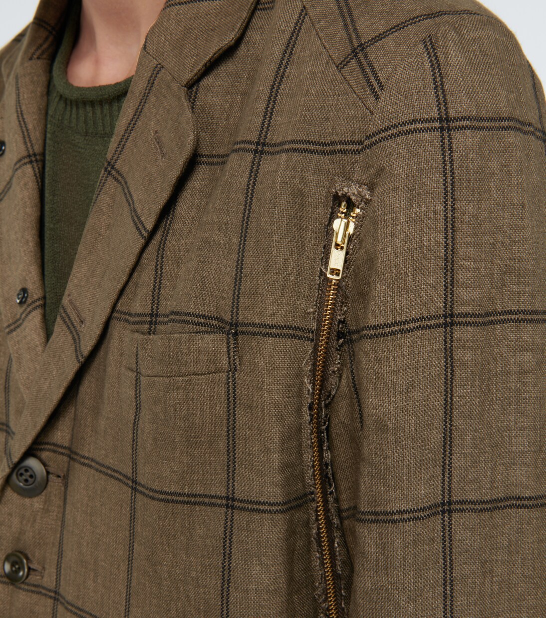 Blazer en lin à carreaux | Undercover