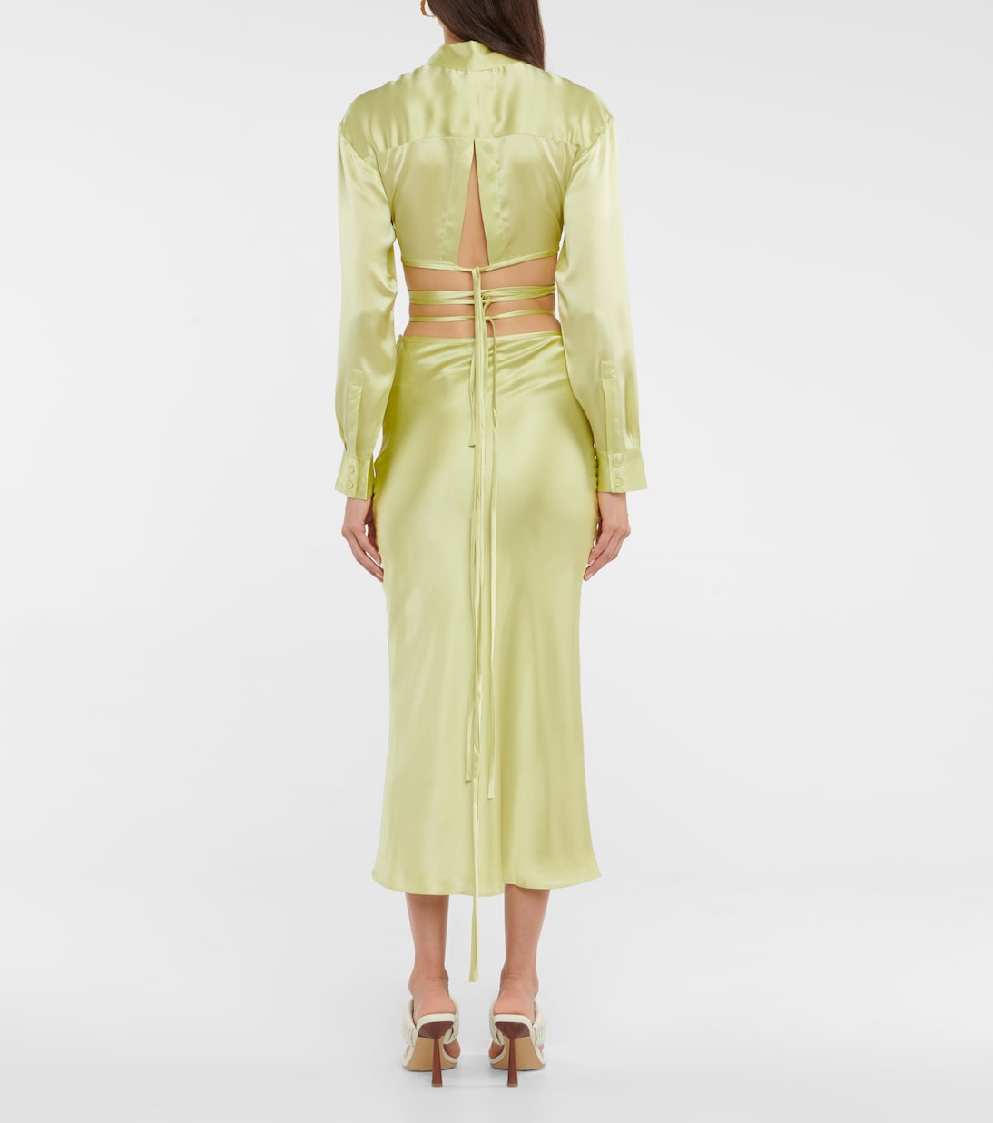 Midirock aus Seidensatin | Christopher Esber