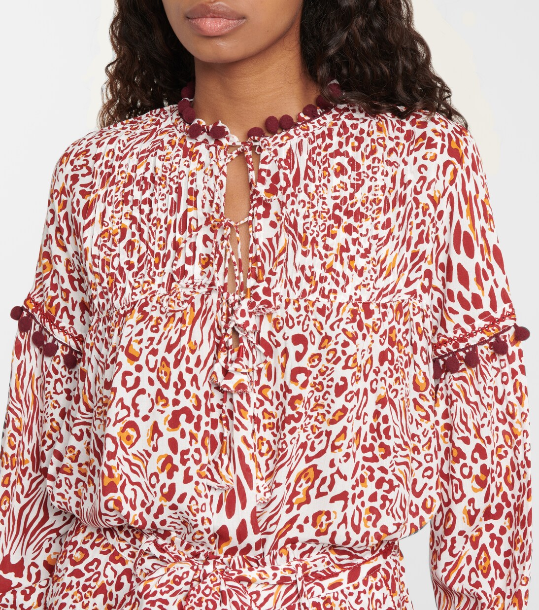 Blouse Clara à motif léopard | Poupette St Barth