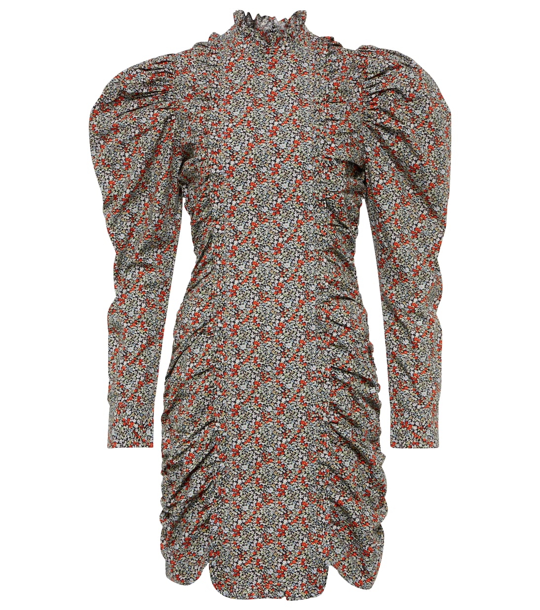 Miniabito in cotone con stampa floreale | Ganni