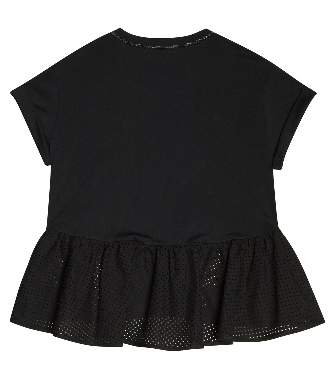 Mesh and cotton T-shirt | Brunello Cucinelli Kids